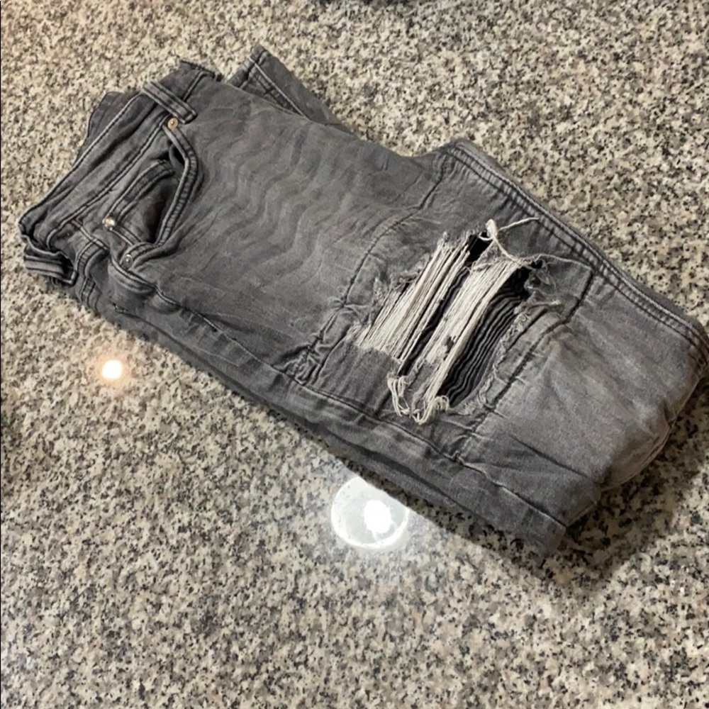 Grey black jeans
